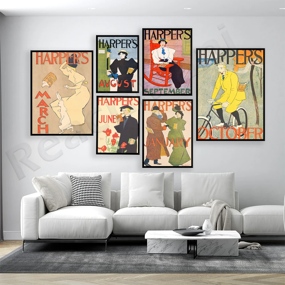 

Harper Magazine Cover Poster October Decorative Canvas Printed Poster