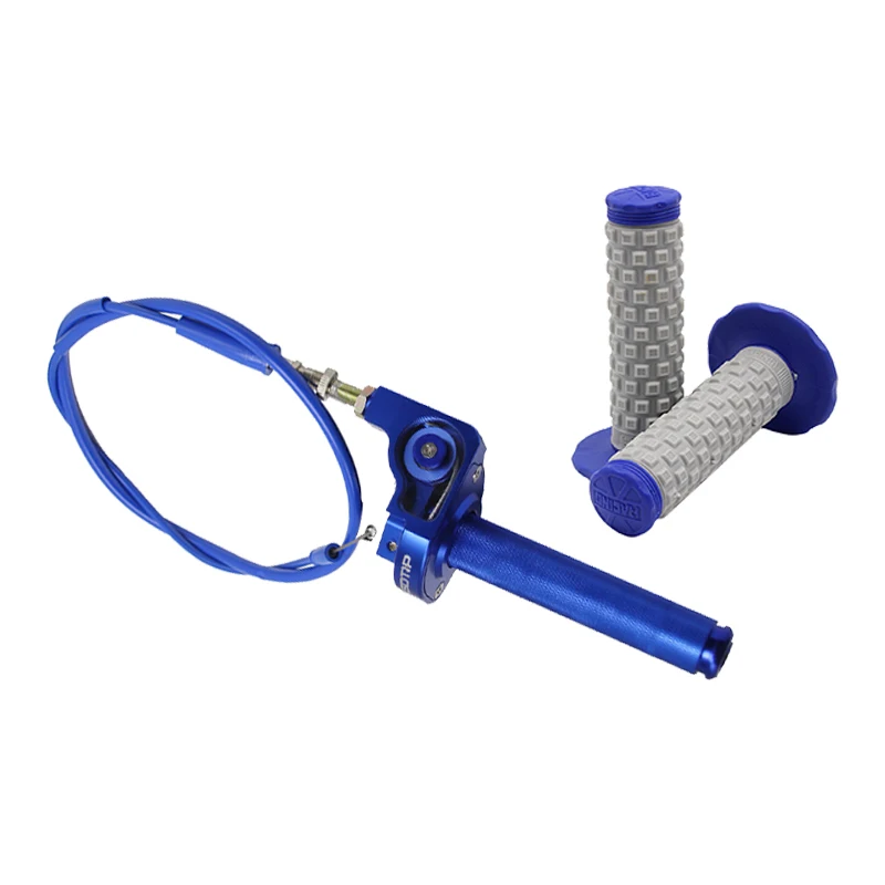 blue set ZSDTRP 7/" алюминиевая ручка дроссельной заслонки твист быстрое действие газ дроссельная заслонка с кабелем для грязи велосипед ямы 50cc 110cc 125cc - Цвет: blue set