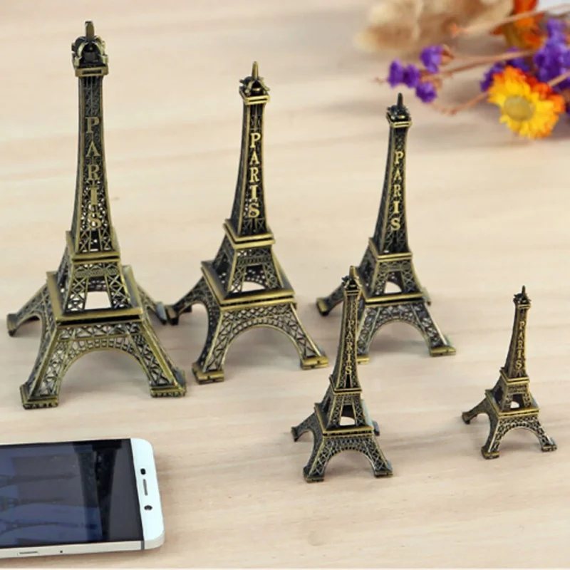 25cm Metal Art Crafts Paris Tower Model Figurine Zinc Alloy Statue Travel Souvenirs Home Room Decorations Creative Gifts | Дом и сад
