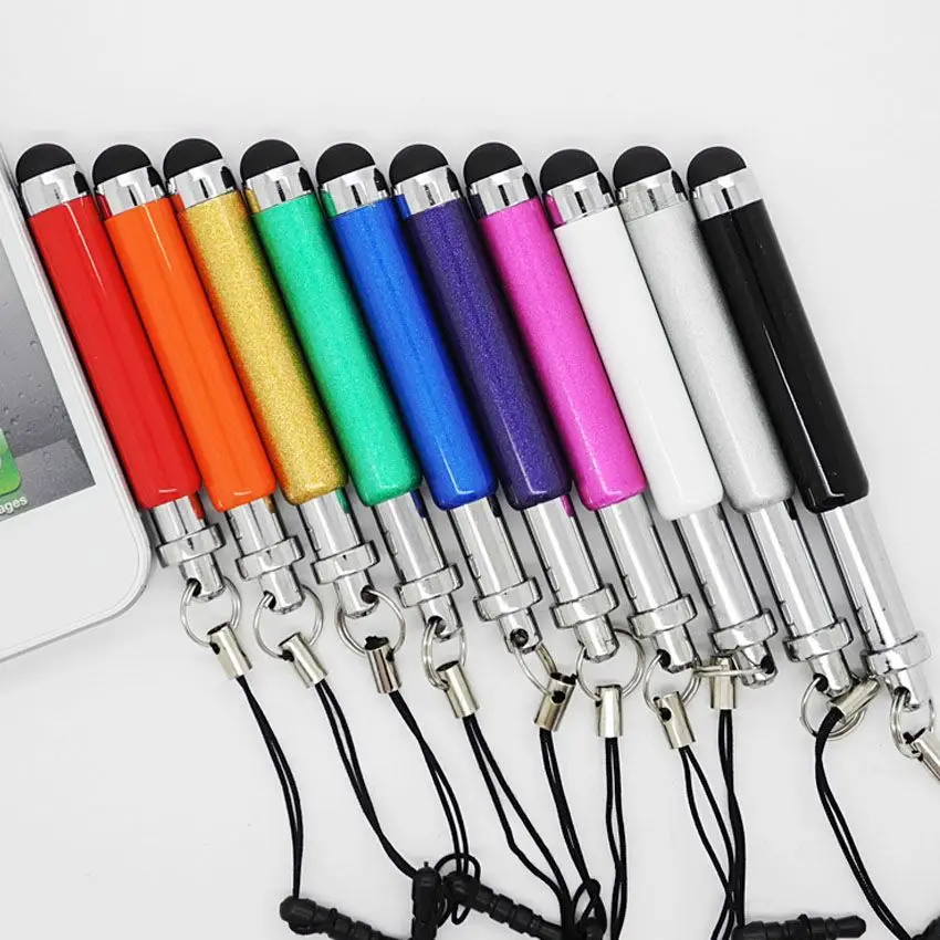 Lightweight Retractable Capacitive Touch Screen Stylus Pen For iPad for Mobile Phone Tablet  Pens with dust plugs 1000pcs