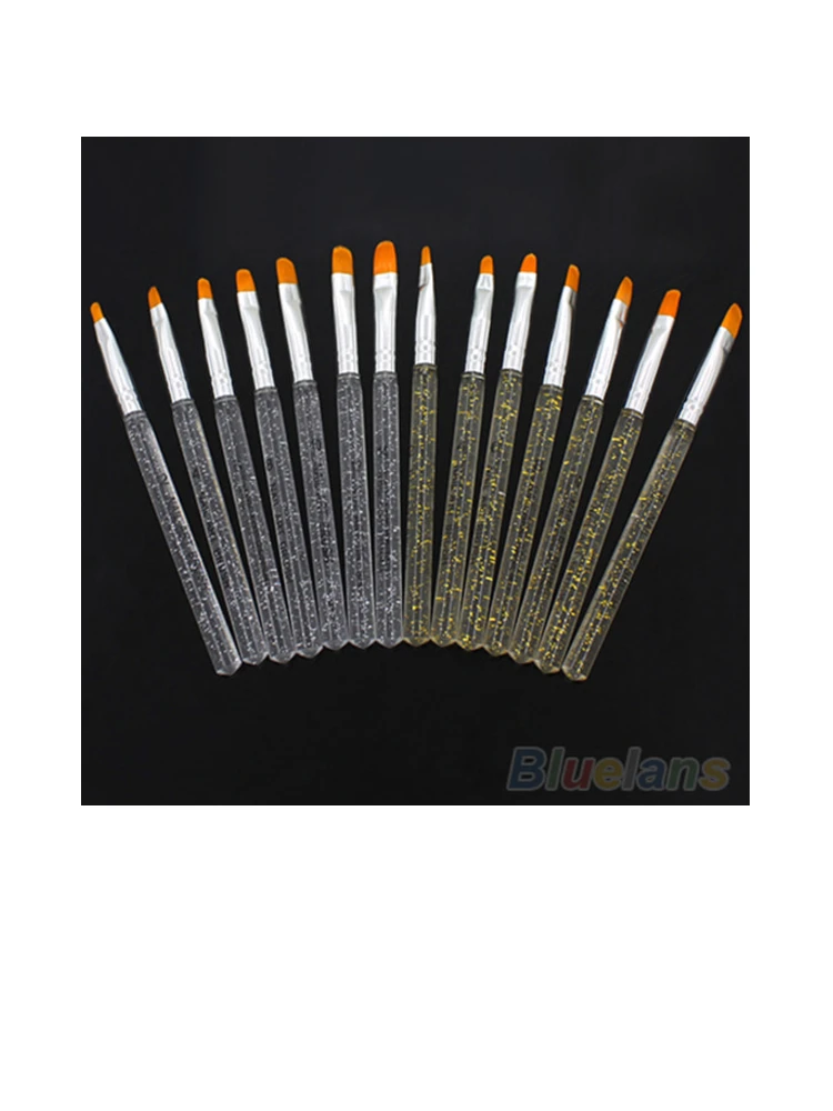 7Pcs Профессиональная УФ-гель Кисть ногтей DIY Живопись Рисунок набора кисточек для