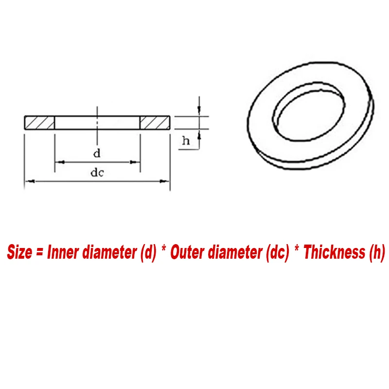 Красная бумажная шайба красная Стальная Плоская стальная фотоизоляционная