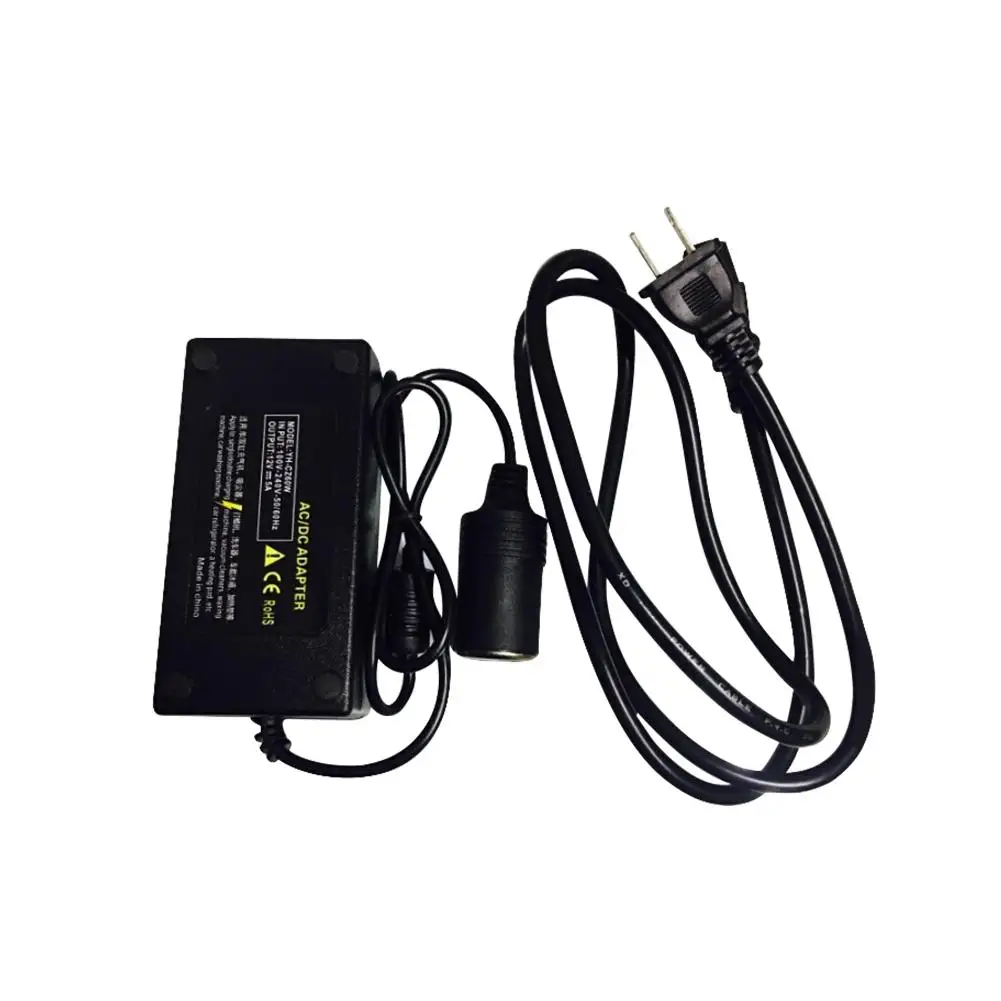Home Power Converter 220V Input 12V Output Car Cigarette Lighter Socket Vacuum Cleaner Refrigerator Adapter | Автомобили и
