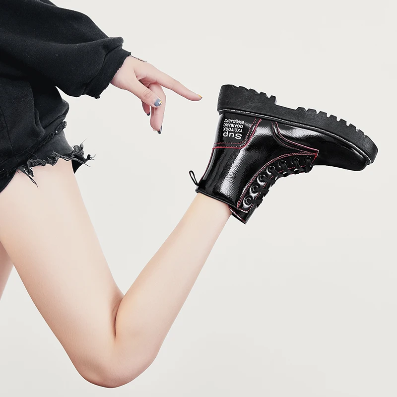 Женские ботинки женские Ботинки Martin высокие ботильоны светильник кожаные со