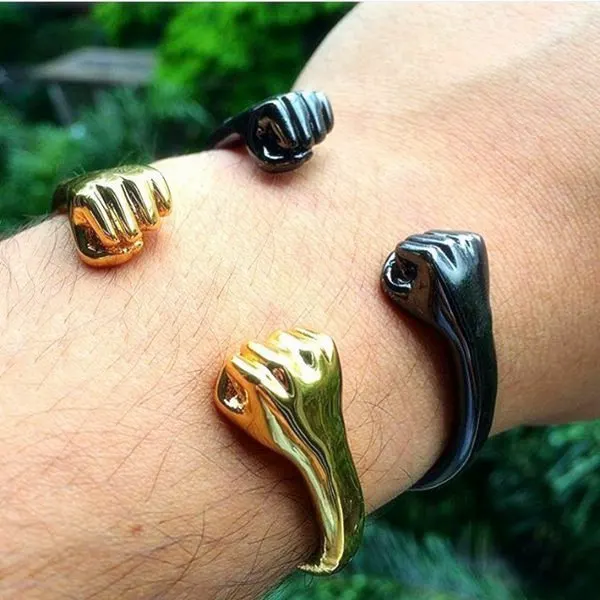 

Stainless Steel H Bracelet Thorn twisted wire men double fist open bracelet bangle for women
