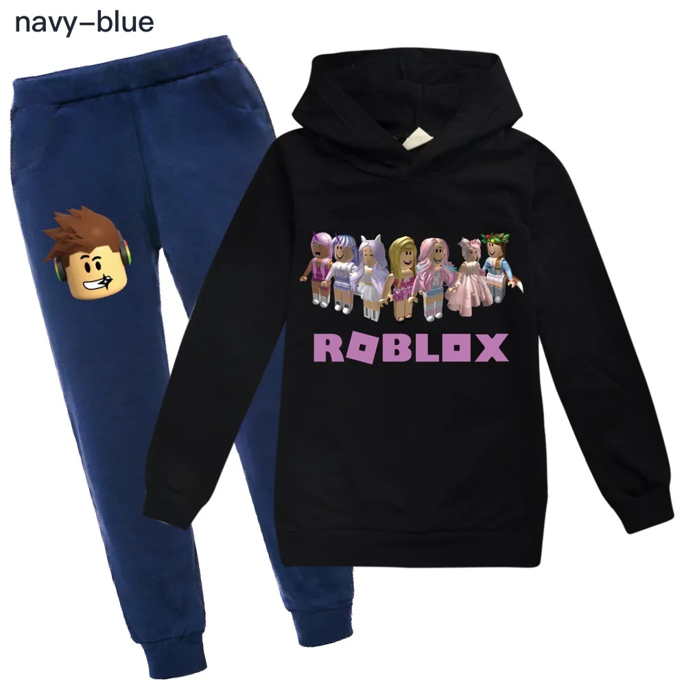 Новинка детский хлопковый спортивный костюм Robloxing Осенние комплекты одежды