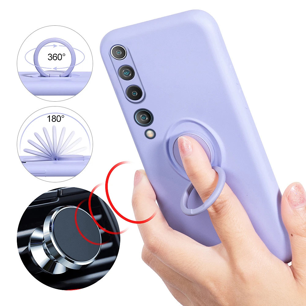 Мягкий чехол из жидкого силикона на ремешке для телефона Xiaomi Mi 10T 10 Pro тонкий Чехол