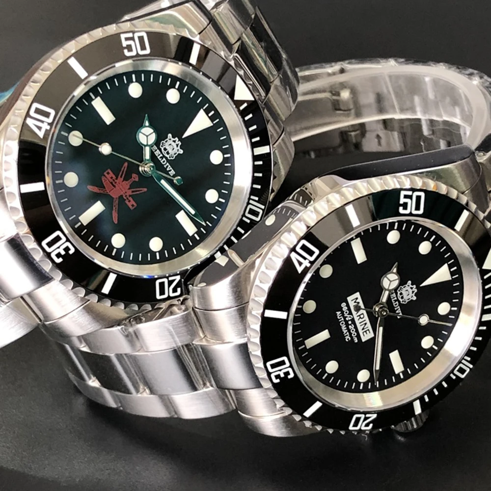 

200M Diving Mechanical Watch Men Sport NH35 Automatic Watch Mens Diver Stainless Steel Sapphire Crystal Wristwatch Luxury Brand