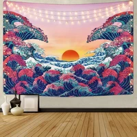 nordic ins abstract women psychedelic cloth background wall mysterious planets decoration cloth home mural tapestry home decor