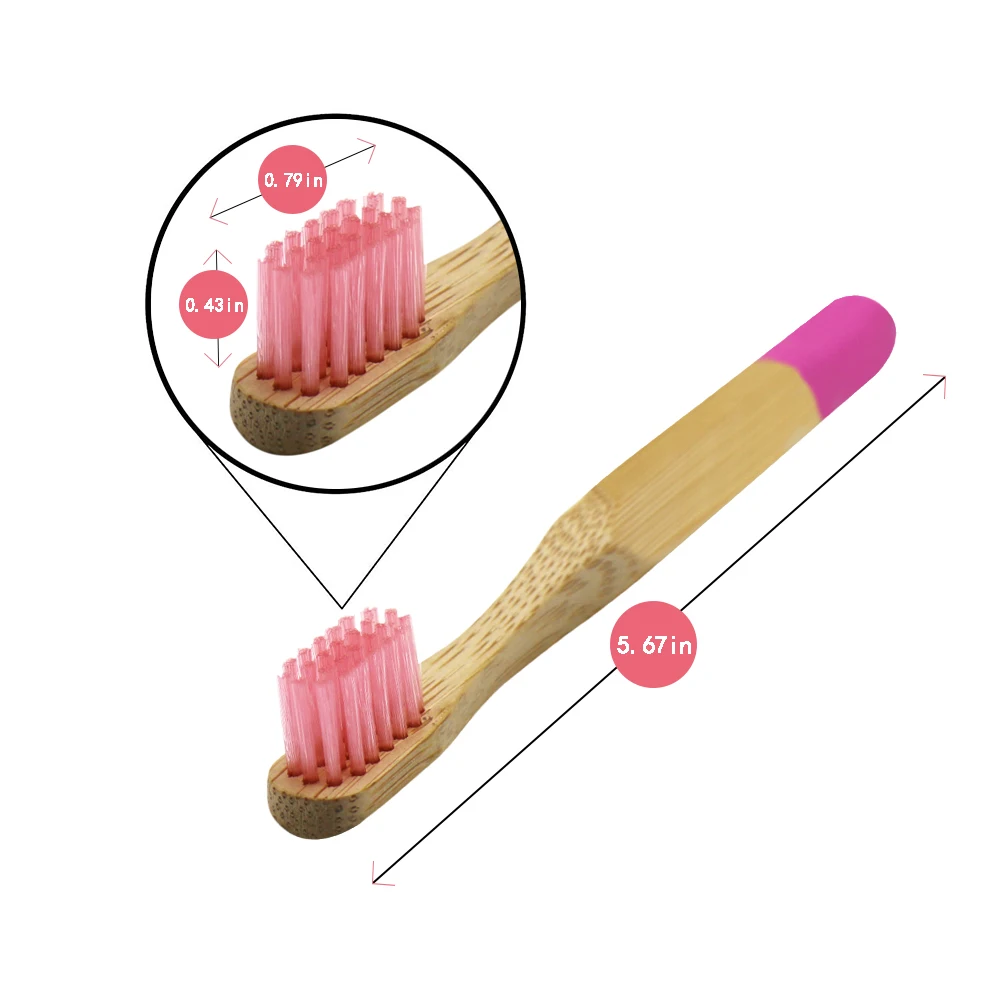 Детская зубная щетка детская бамбуковая цветная ручная Экологичная случайные