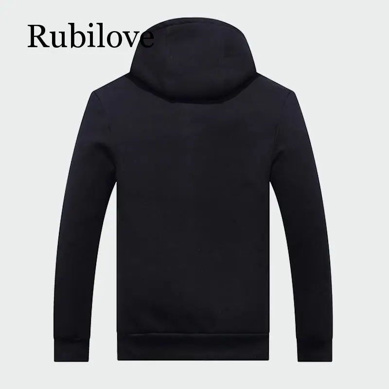 

Rubilove Winter Men's Jackets Fleece Hooded Coats Warm Tracksuit Soft Men Hoodies Thick Velvet Sweatshirt Mens Brand Clothing