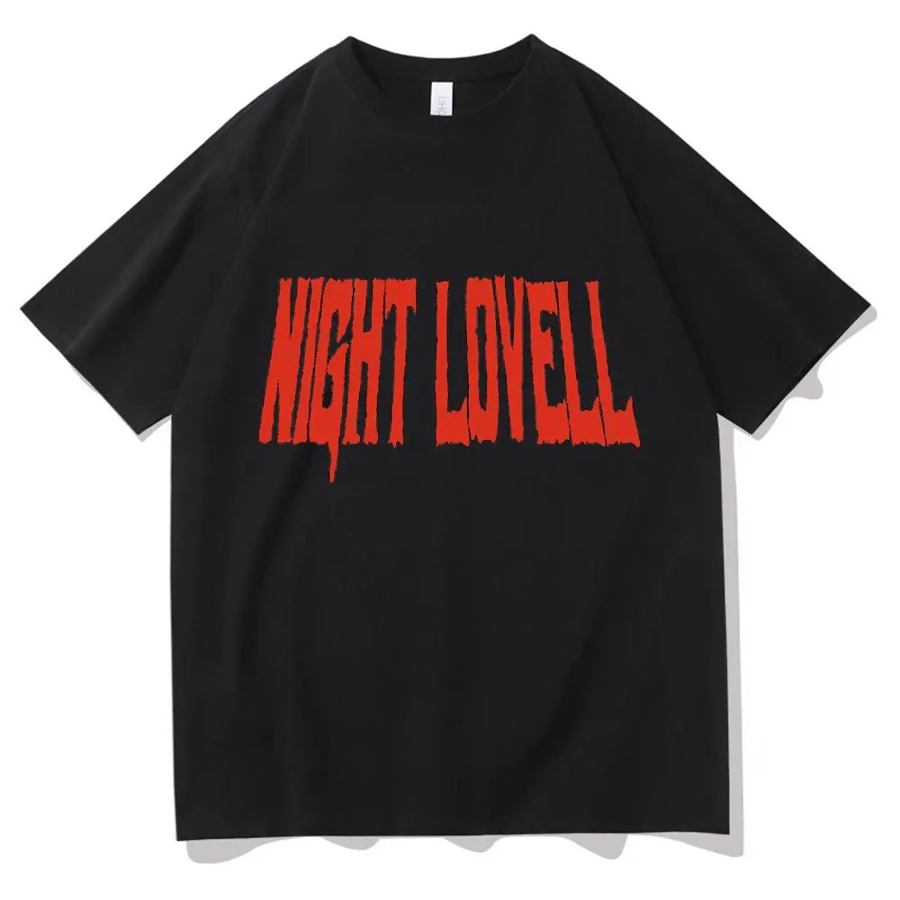 

Fashion Newest Night Lovell Font Oversized Print Tshirt Men Women Hip Hop Harajuku Tee Tops Couples Shrink-proof T Shirts