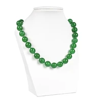 fashion malaysia jades natural stone green chalcedony 10mm round beads necklace for women choker chain diy jewelry 18inch b2