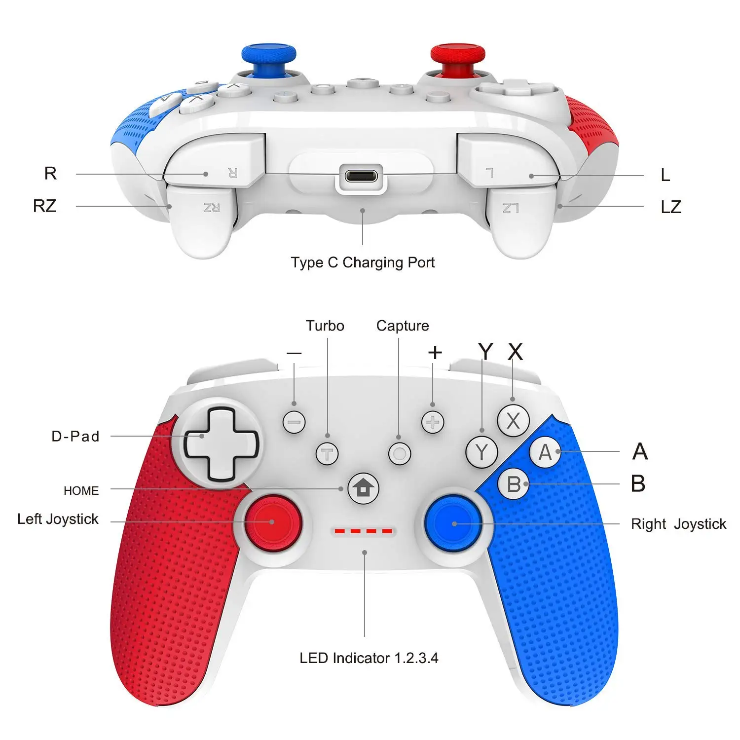 Для nintendo Switch Pro Dual Shock беспроводной контроллер геймпад джойстик для ПК Android игровая ручка пульт дистанционного управления джойстик