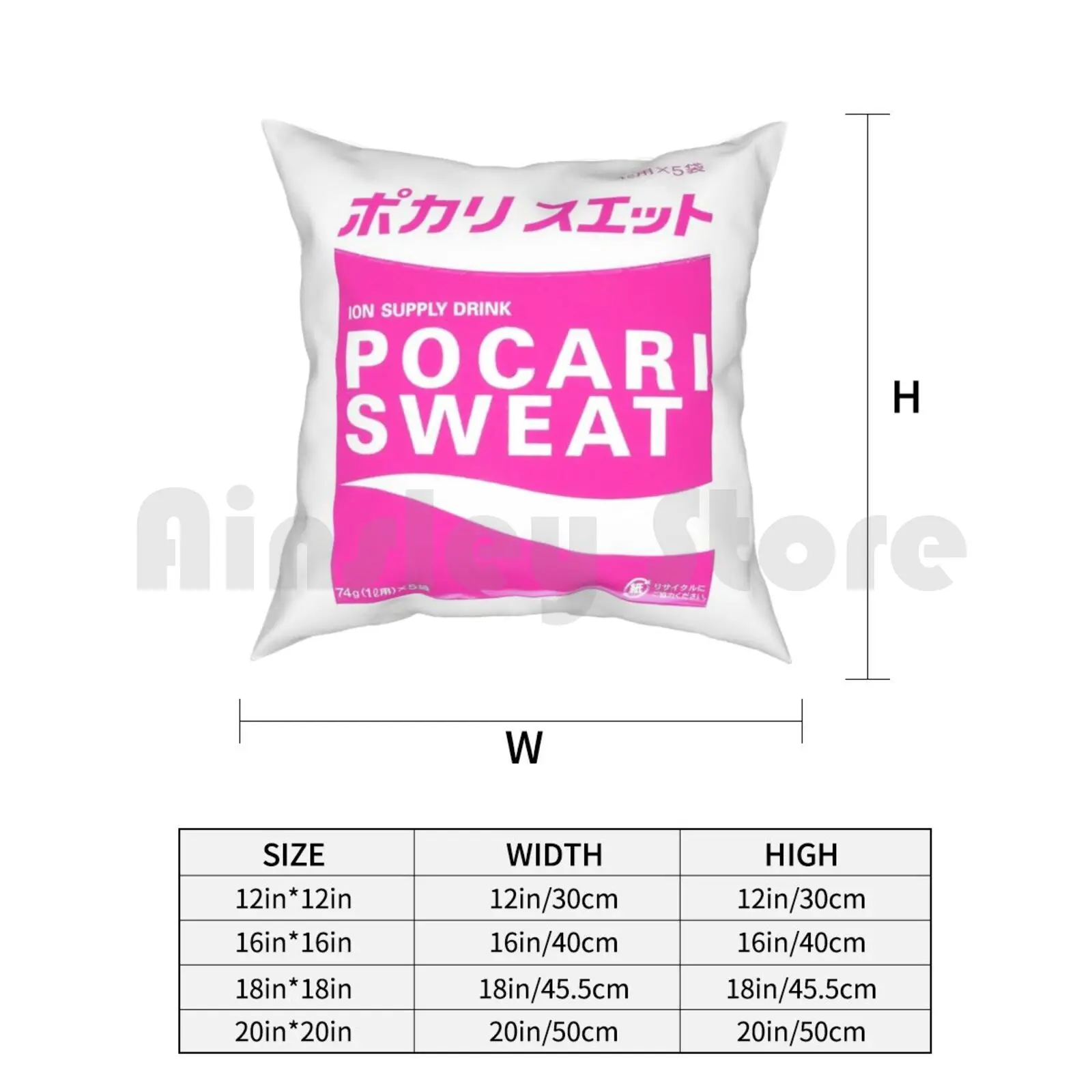 Pocari потовая розовая Подушка Чехол с принтом для дома мягкая фотообложка японский