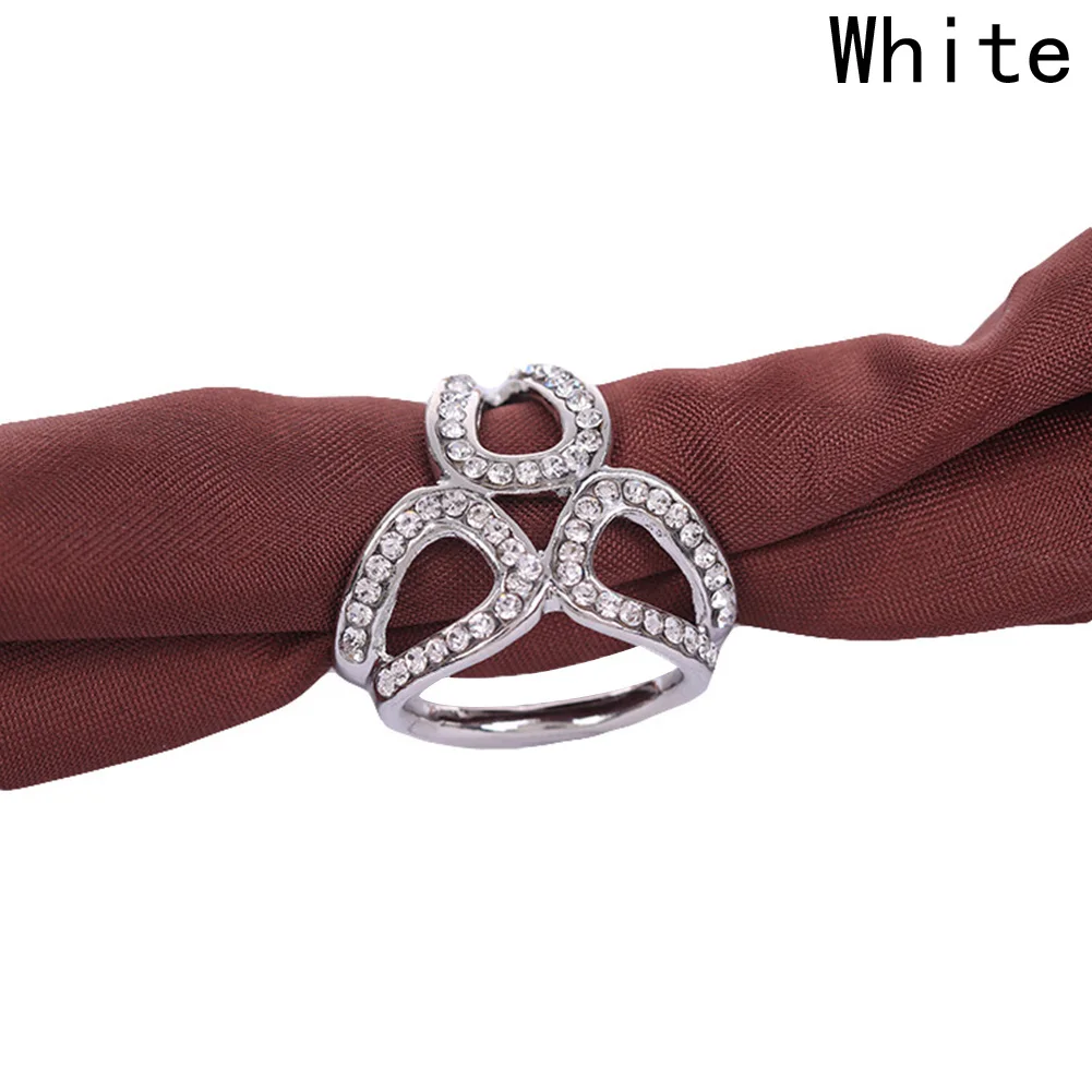 Simple Sweet And White Color Tricyclic Scarf Brooch Jewelry Corsage For Women Shawl Buckle | Украшения и аксессуары