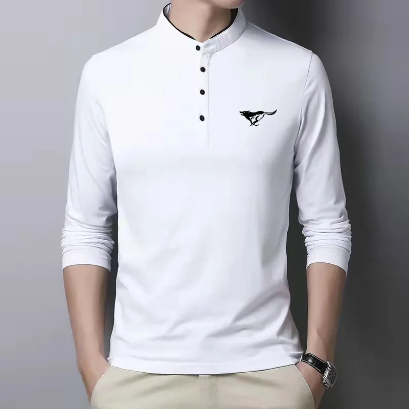 

2021 men's cotton (95%)Polo shirt fashion business casual Polo shirt men's Polo shirt long sleeve lapel shirt men's boutique.