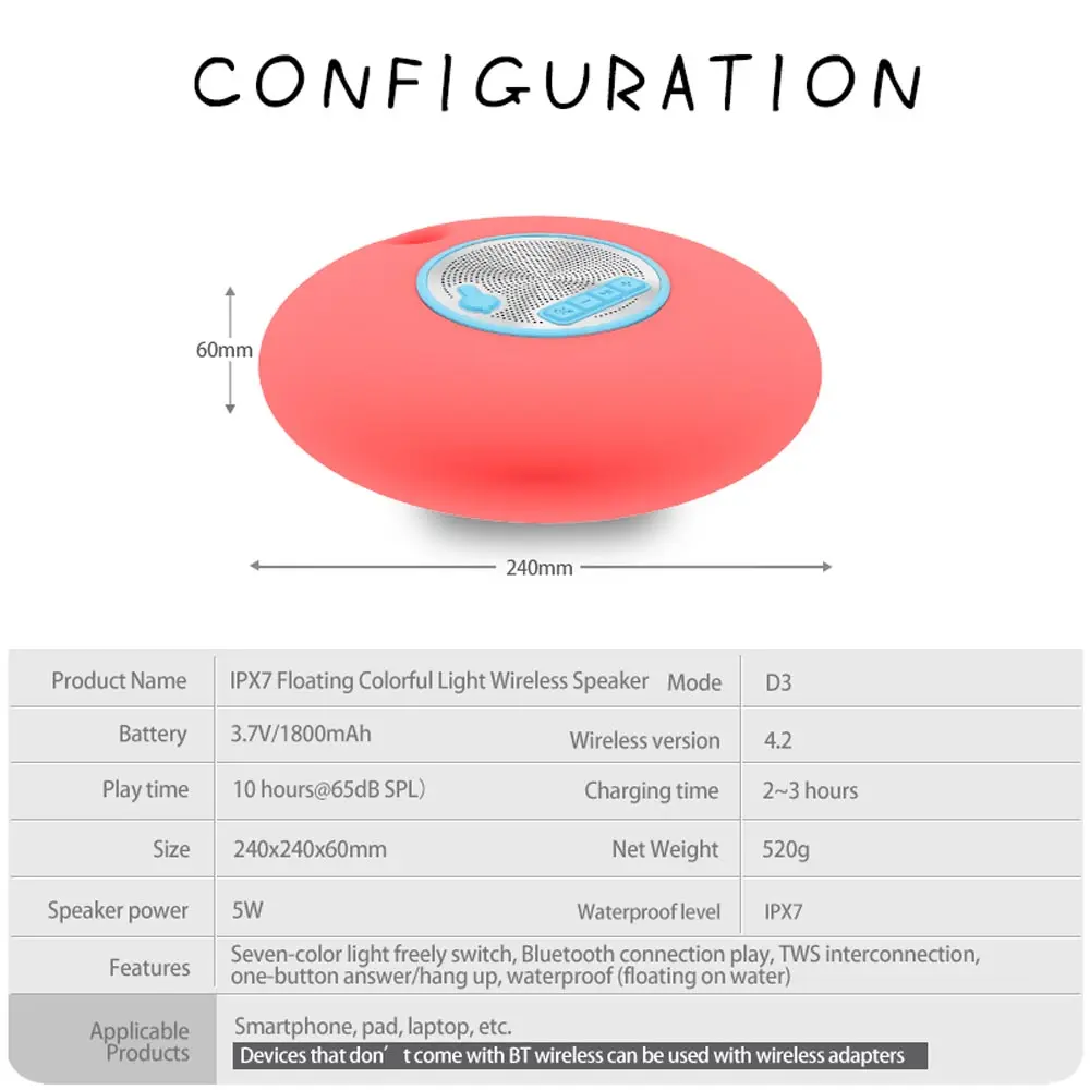 Водонепроницаемый Bluetooth-динамик CYBORIS портативный беспроводной плавающий Bluetooth