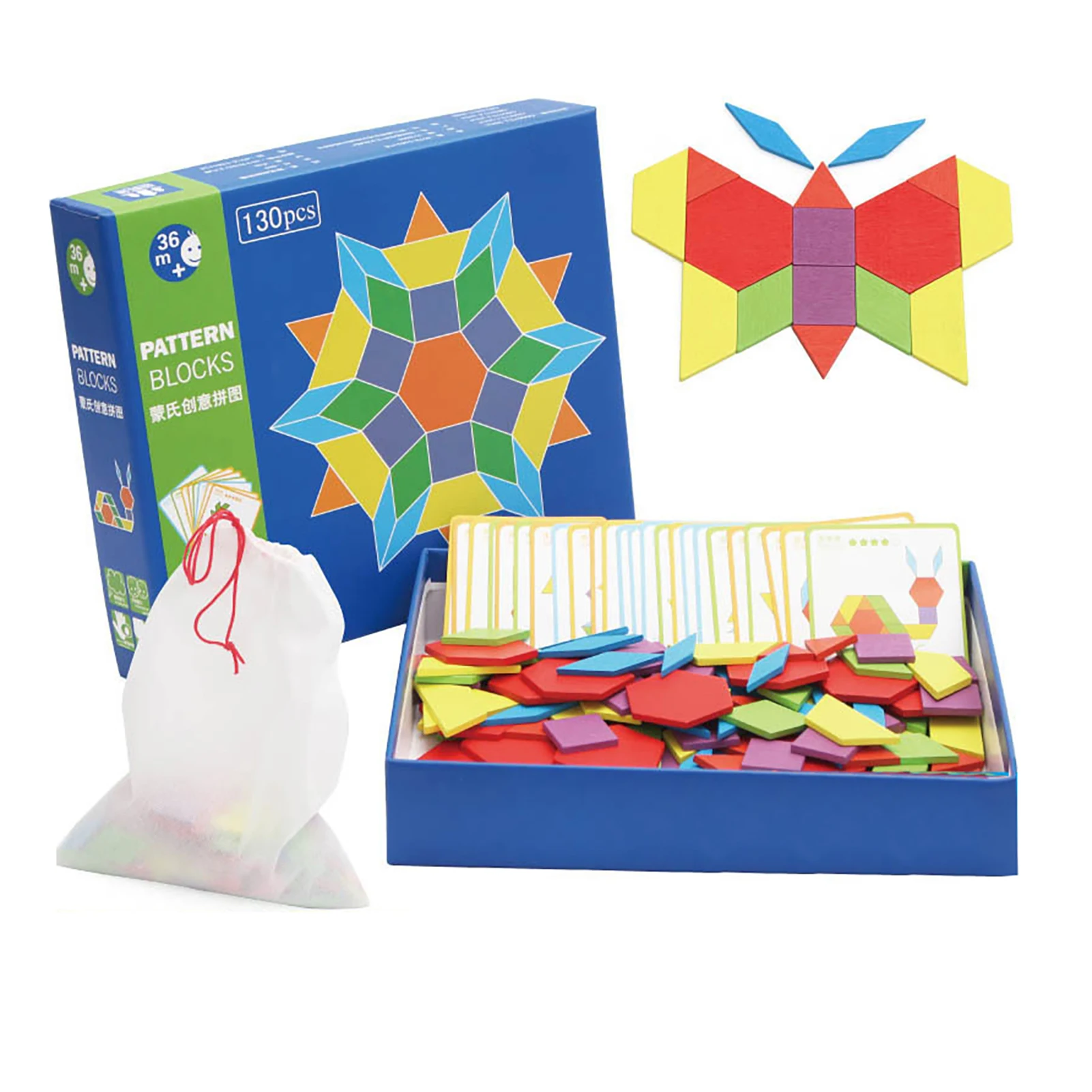 Пазл Танграм Монтессори деревянная головоломка красочные площадная игра IQ