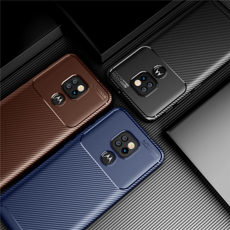 for motorola moto e7 plus case bumper silicone carbon fiber shockproof phone case for motorola e7 plus cover case moto e7 plus free global shipping