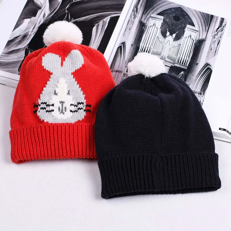 Зимняя детская шапка теплая Skullies Шапка-бини для детей мальчиков и девочек с