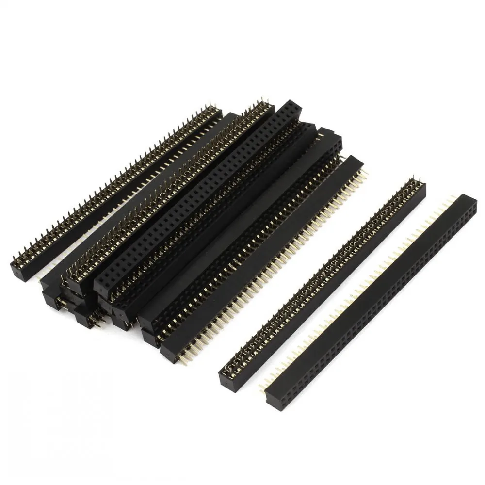

100pcs/lot 2.0mm Pin Header 2X40 pin 2x40 Pin 80P Double Row Female Straight Header Pitch Socket Pin Strip