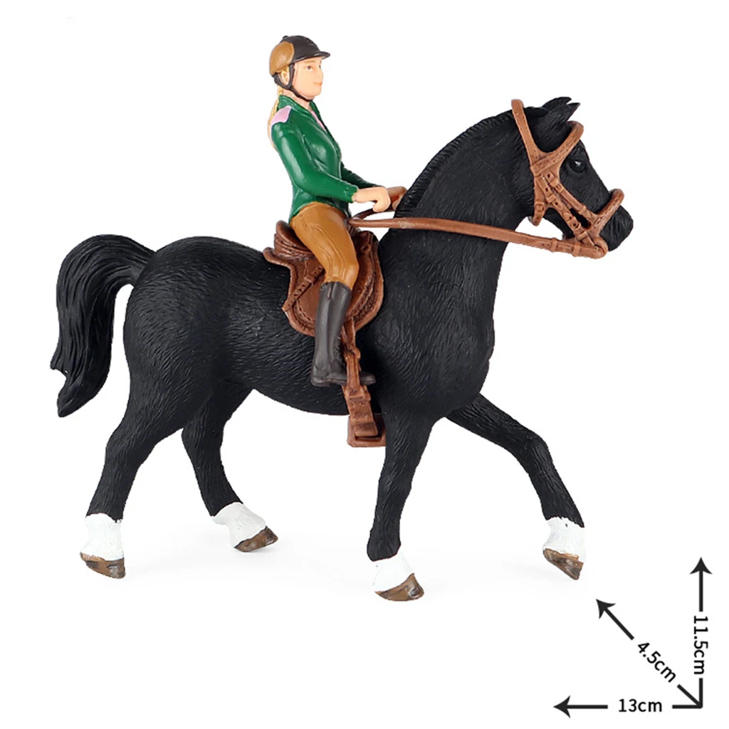 

Plastic Handcrafted Riding Horse Figures Kids Toys Gifts Wild Figurines Model Mini People Model Colletcion Toddlers Playset Toy