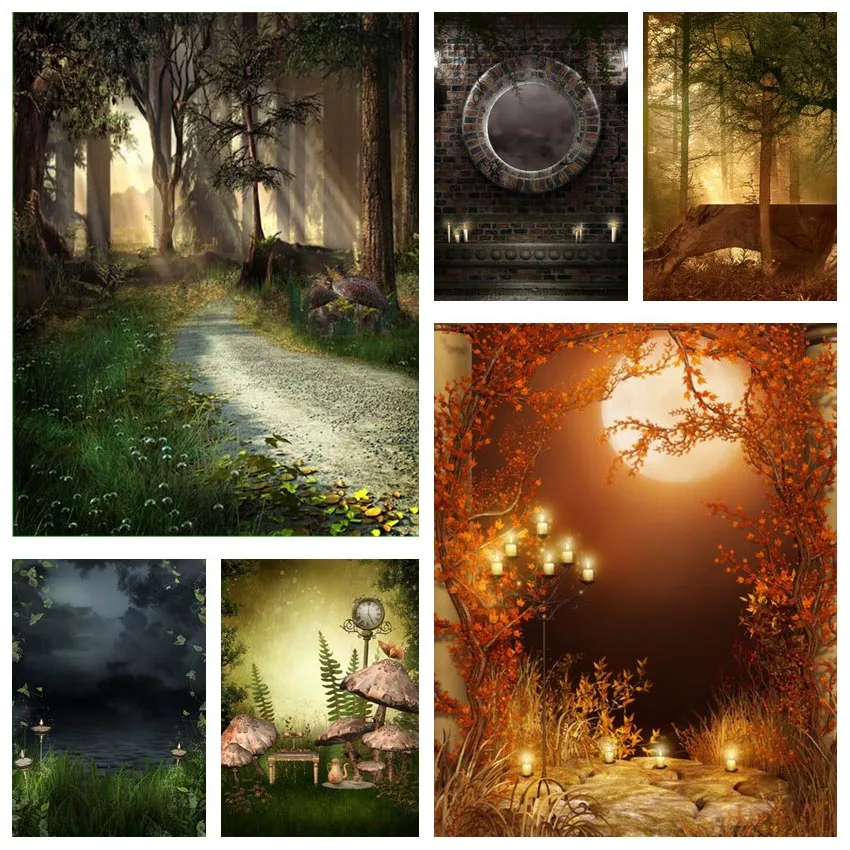 Mehofond для фотосъемки с изображением сказочного леса Волшебная страна чудес фон