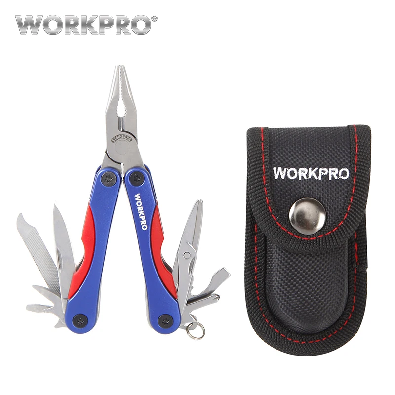 WORKPRO 15 в 1 многофункциональные инструменты для кемпинга многофункциональные плоскогубцы нож снаряжение для выживания - Цвет: 13 IN 1 MINI PLIER
