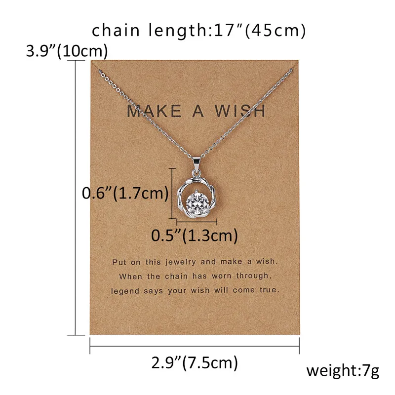Make a Wish paper модное ожерелье с кулоном из натурального камня для женщин винтажное ожерелье с кулоном в виде дельфина в форме капли воды очаровательное ювелирное изделие в подарок