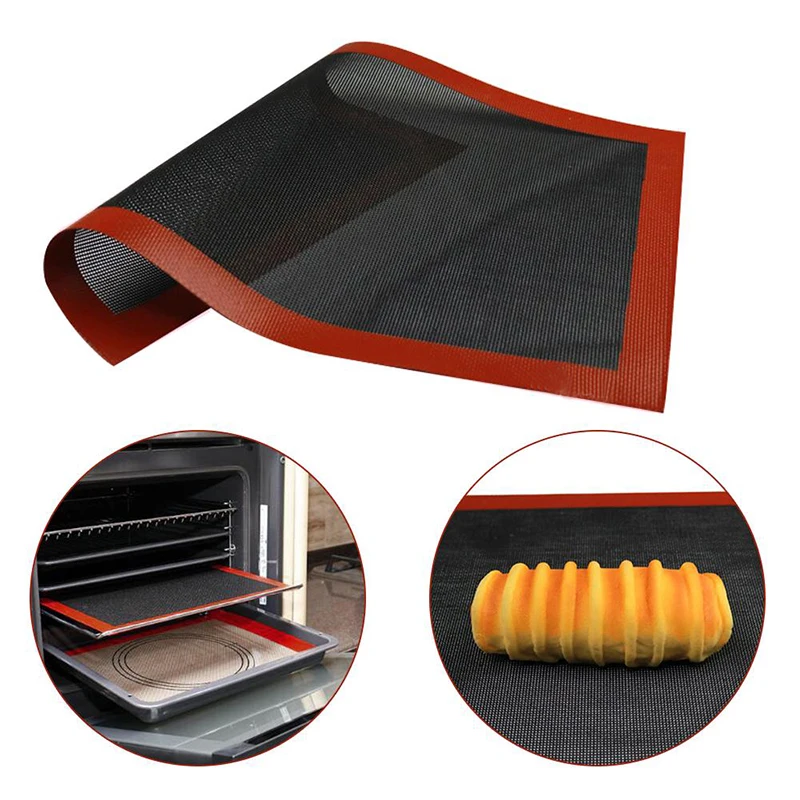

Heat Resistant Oven Sheet Liner Baking Mat For Cookie /Bread/ /Biscuit/Puff/Eclair Perforated Silicone Pastry Nonstick Mat Tool