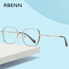 Очки RBENN с защитой от сисветильник UV400 для мужчин и женщин, Модные оптические аксессуары в металлической оправе, квадратной светильник, для компьютерных игр