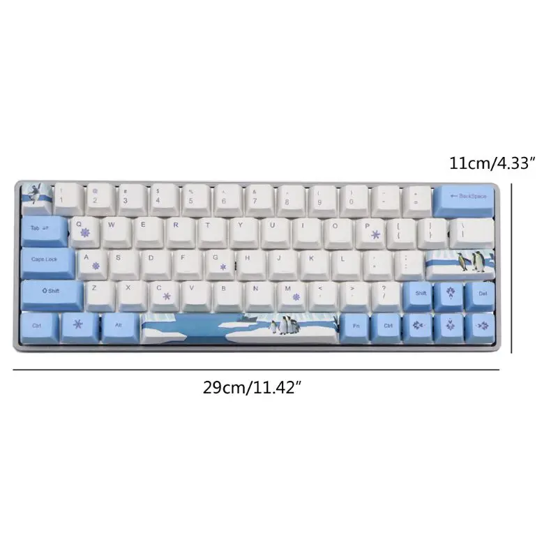 

2021 New Penguin Dye-Sublimation Keyboard Cute Keycaps PBT OEM Profile Keycap For GH60
