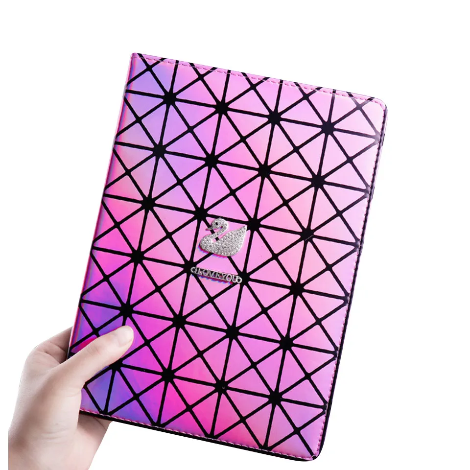 Для Ipad 9 7 дюймов портативный лазерный алмазный узор i Pad чехол раскладушка