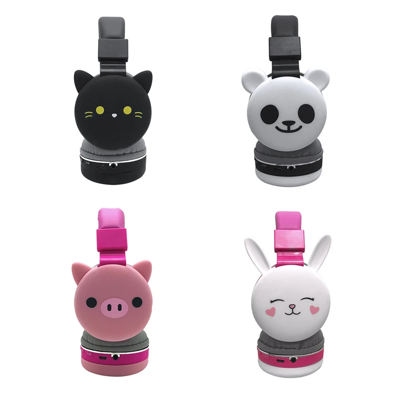 

Wireless Cat Ear Headphones Bluetooth Young People Kids Foldable Stereo Headset 3.5mm Plug With Mic FM Radio