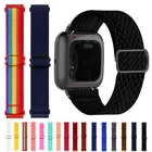 Эластичный нейлоновый ремешок для Fitbit Versa 2, 3 ремешка, нейлоновый Браслет для fitbit versa lite Sense, ремешок для наручных часов, Аксессуары для браслета