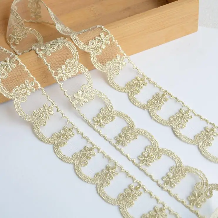 Свадебное платье с цветочной вышивкой кружевной отделкой 3 м|ivory lace trim|lace trimembroidery |