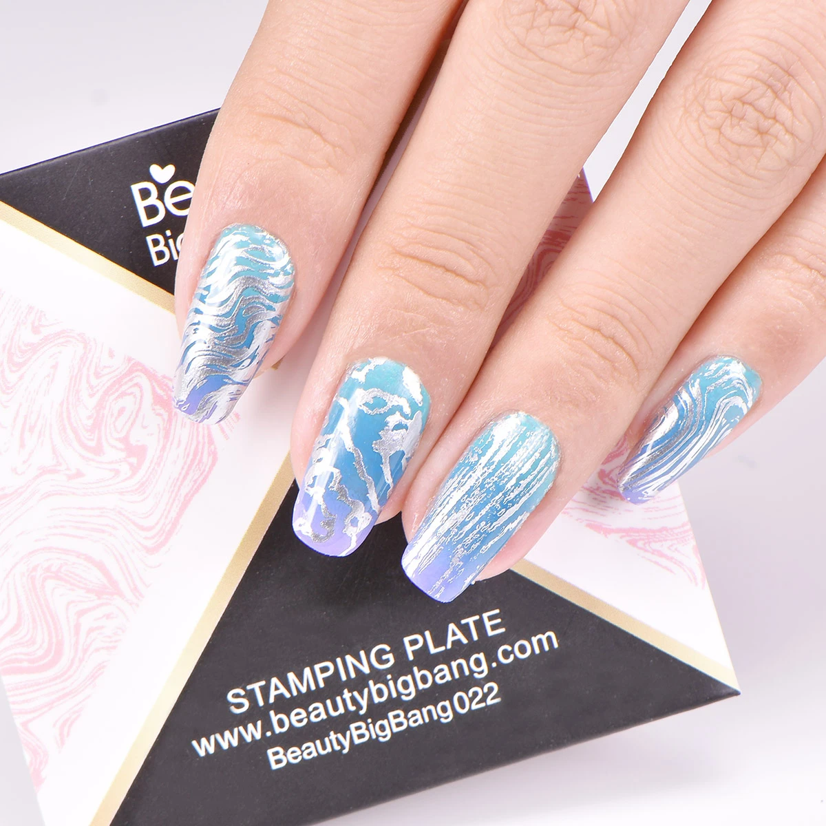 Набор пластин для штамповки Beautybigbang кольца с деревом и цветочным изображением 6