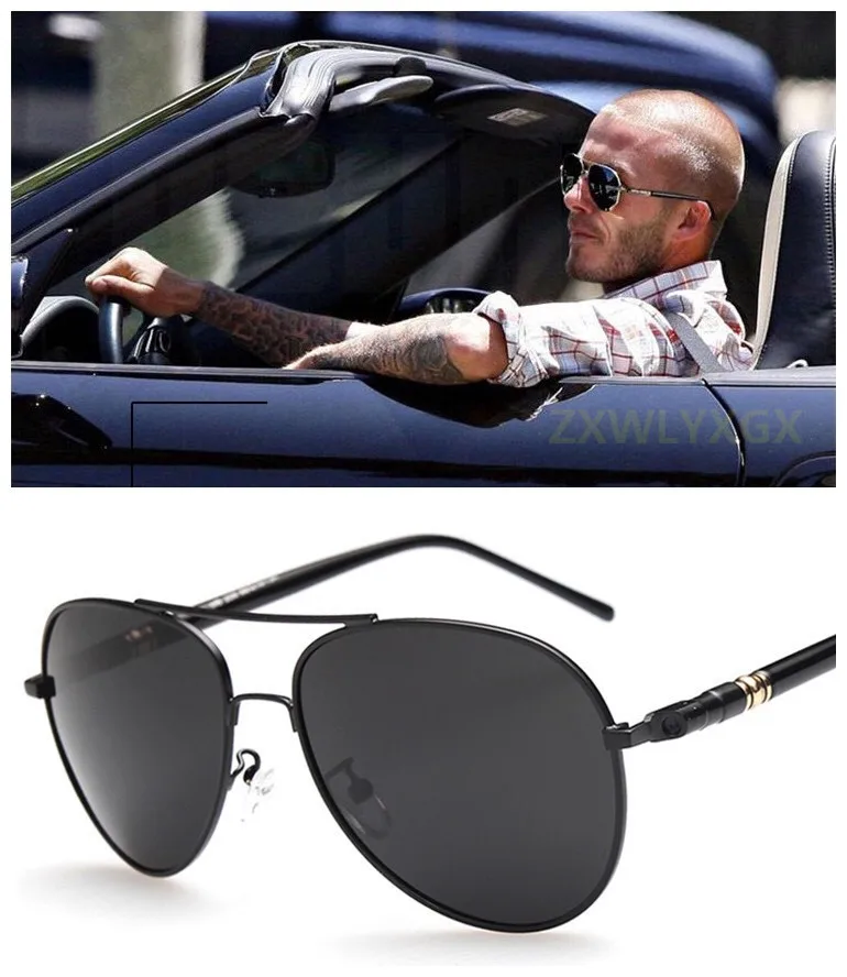 

Солнцезащитные очки-авиаторы Мужские поляризационные, качественные, в металлической оправе, с пружинными дужками, для вождения