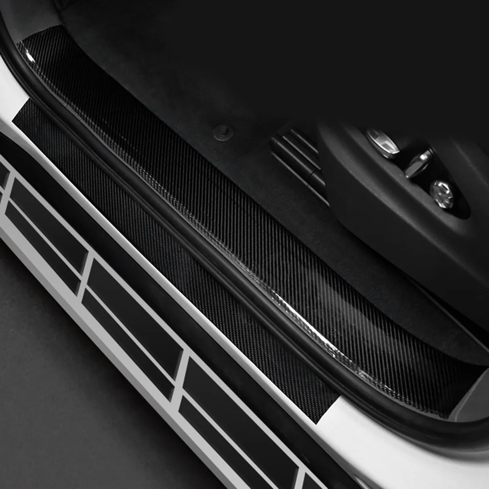 

50mmX300cm Flexibility Sill Scuff Cover Protector Car Door Carbon Fiber Sticker Body Anti Scratch Strip 3D Sticker Car Styling