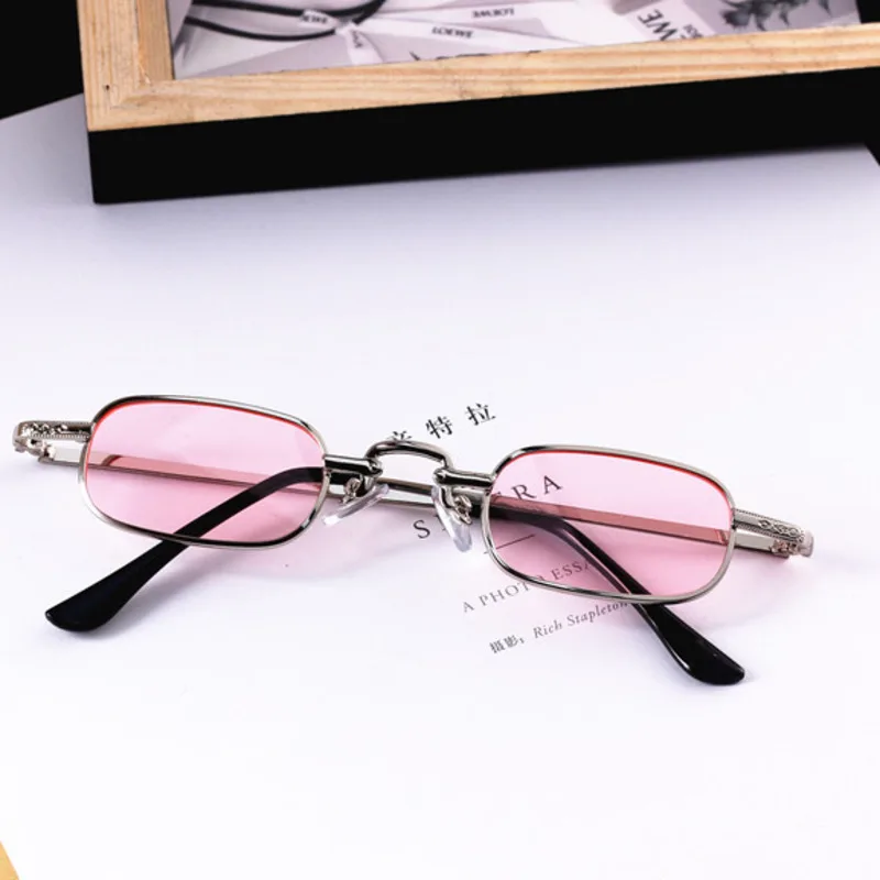 

Sunglasses Kids Boys/Girls Retro Small Rectangle Rimless Square Sun Glasses 2021 Summer Style Female