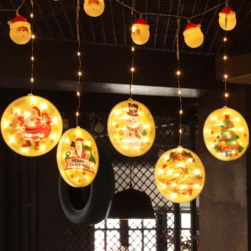 Лося гирлянда с колокольчиками светильник светодиодный окно шторы подвесной s