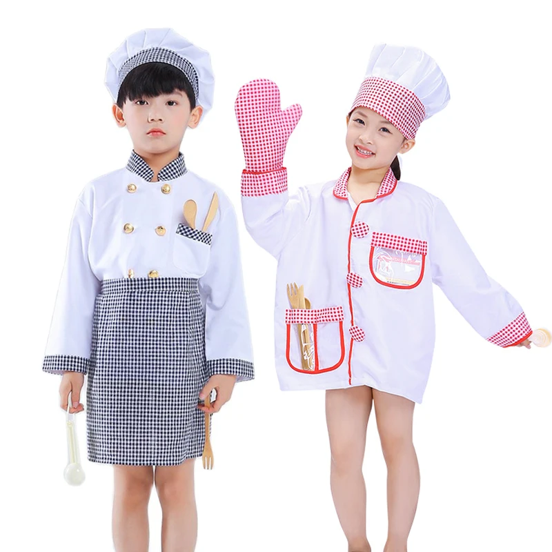 Дети Шеф повар платье для ролевых игр up Комплект мальчиков и девочек Маскарадный