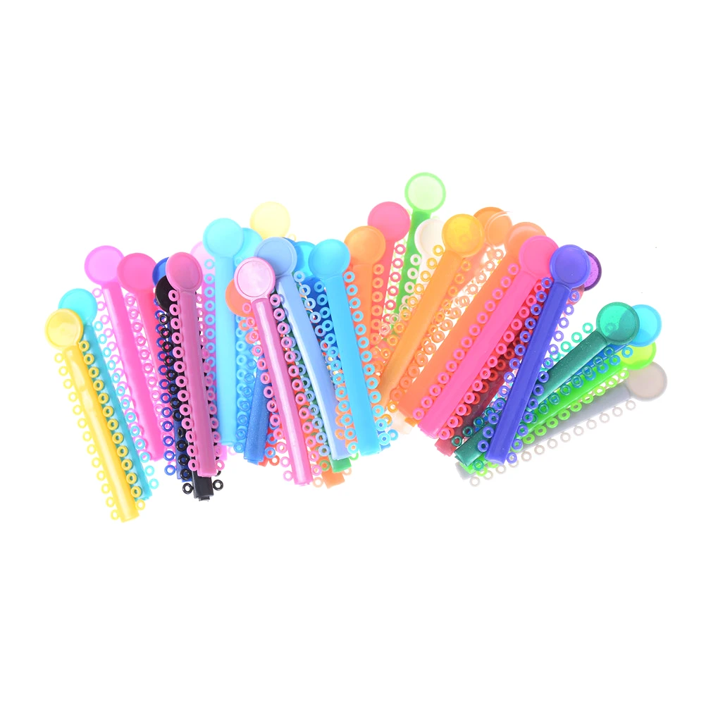 

40pcs/set Ties Colorful Rubber Band Elastic Dentist Prod Randomly Color Wholesale Dental Orthodontic Materials Ligature