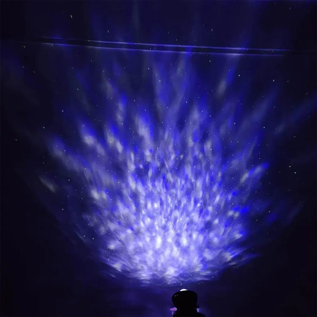 

New LED Galaxy Projector Ocean Wave LED Night Light Music Player Remote Star Rotating Night Light Luminaria For kid Bedroom Lamp