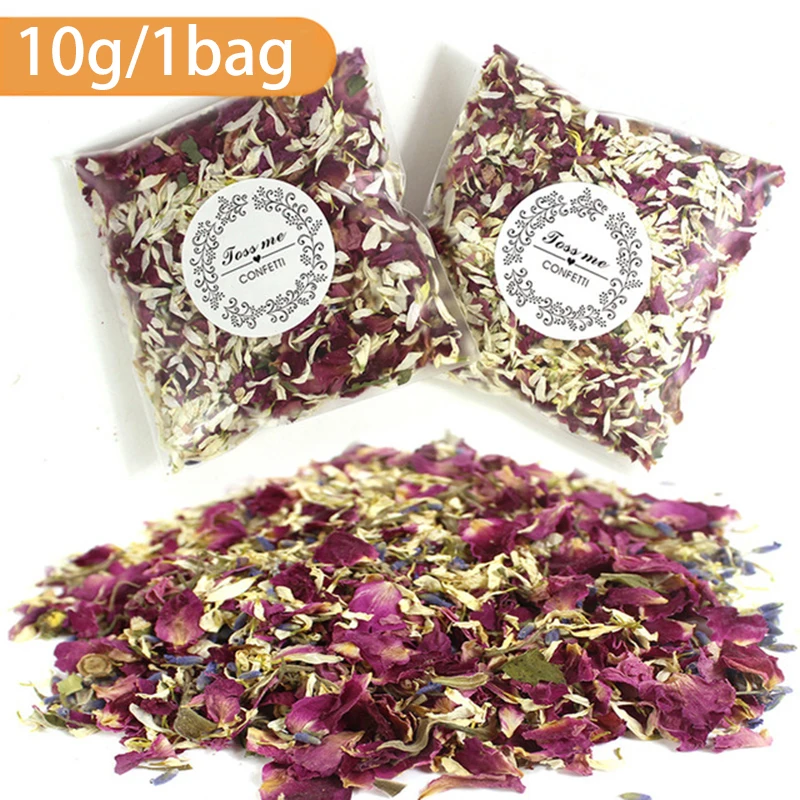 

10g/Bag 100% Natural Wedding Confetti Dried Flower Petals Wedding And Party Decoration Biodegradable Rose Petal Confetti