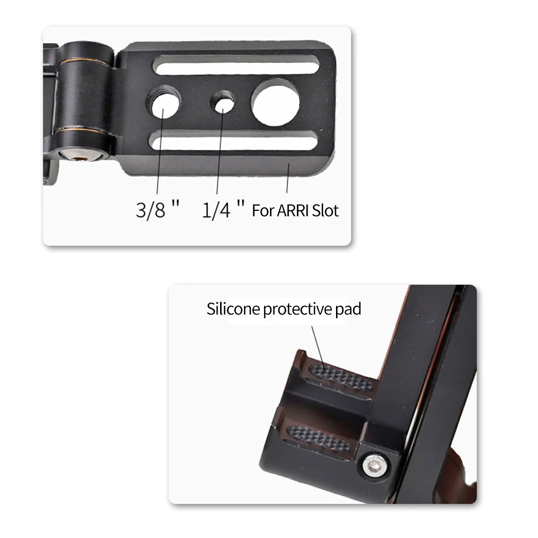 

FEICHAO Folding Smartphone Tripod Mount Adapter Phone Clip Mobile Clamp Holder Quick Release Plate w Cold Shoe for Mic LED Light