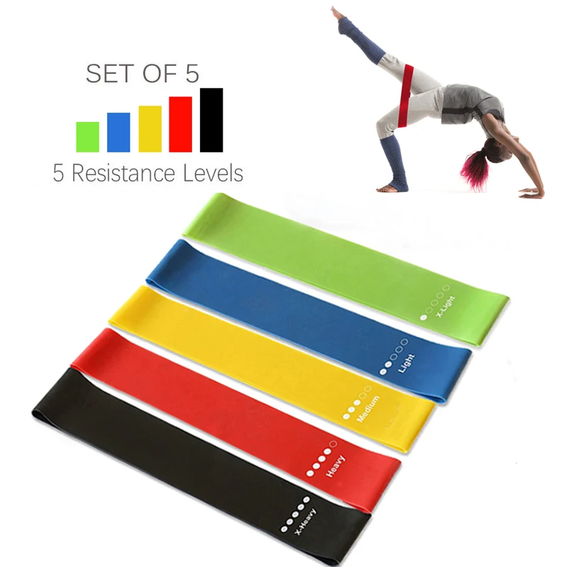 5 шт. Резистентные резинки для йоги резиновая петля латексные фитнес