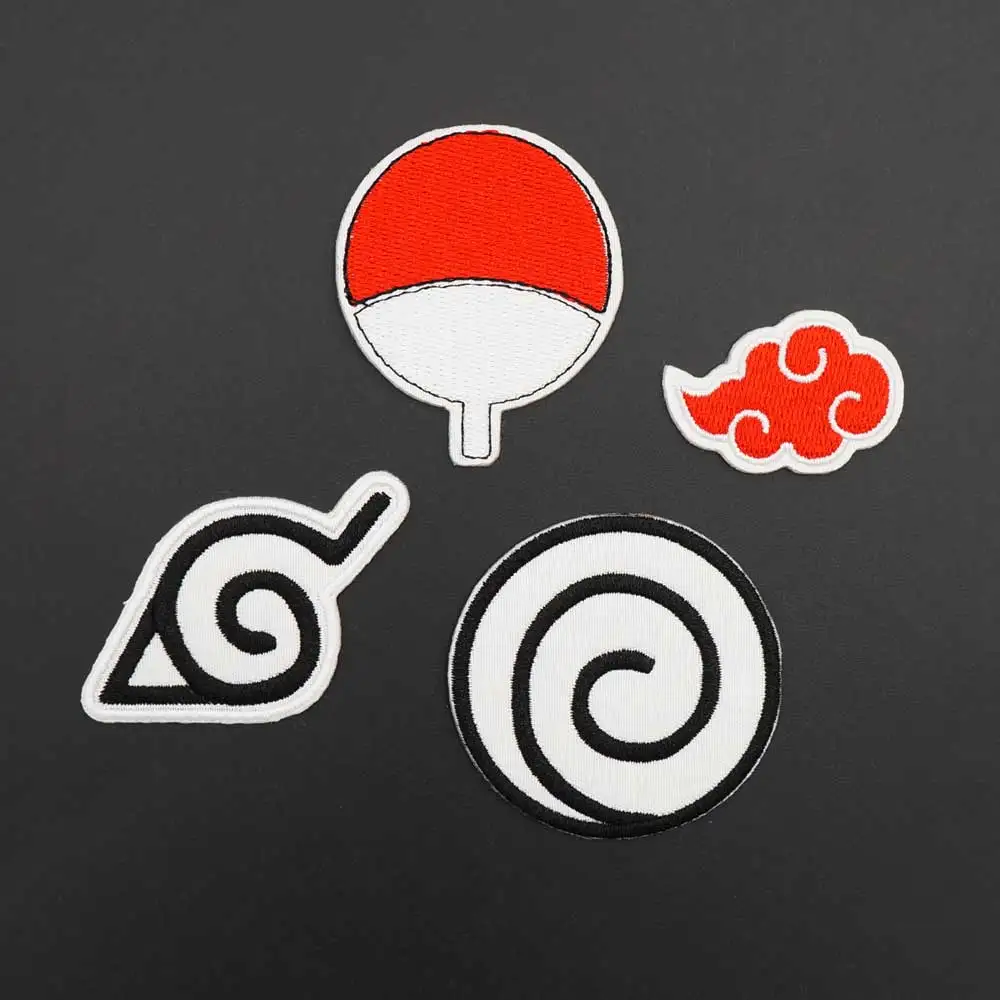 Нашивка с вышивкой из японского аниме мультяшный значок облаками термоклейкая
