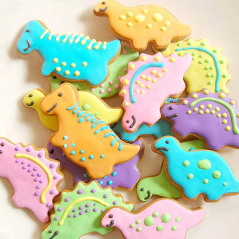 

4Pcs/Set Stainless Steel Dinosaur Animal Fondant Cake Cookie Biscuit Cutter Decorating Mould Pastry Baking Tools